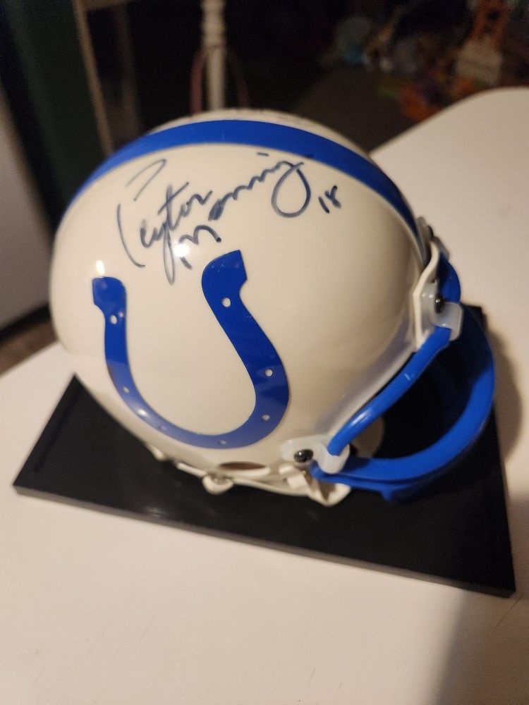Colts Autographed Mini Helmet