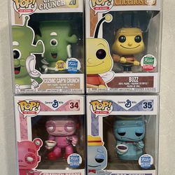 GLOW Cozmic Cap’n Crunch Buzz FrankenBerry Boo Berry Cereal Funko Pop Set *VAULTED* Shop Exclusive Ad Icons 34 35 General Mills Cheerios Quaker Oats