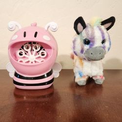 Baby Girl's Toys: Bubble Machine And Walking Zebra Target Brand 