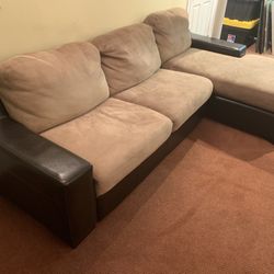 Leather Sofa Chaise combination