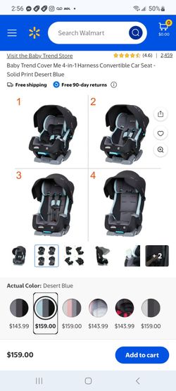 Baby Trend Cover Me 4-in-1 Harness Convertible Car Seat $125