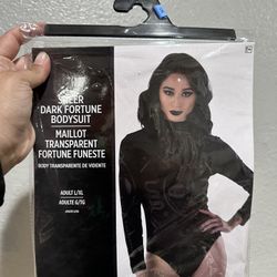 Sheer Dark Fortune Black Bodysuit L/XL