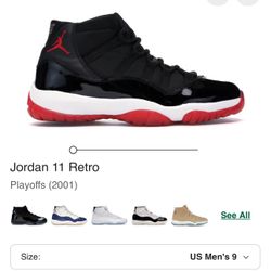 2001 Jordan 11 Bred Used $180