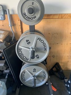 Rogue fitness machine milled plates