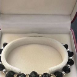 Silver rod expandable bracelet