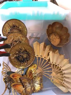 Brass and metal vintage decorative