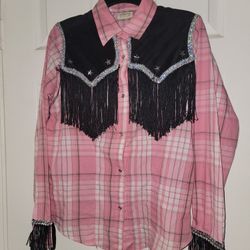 Fringe Pink Cowgirl Shirt 