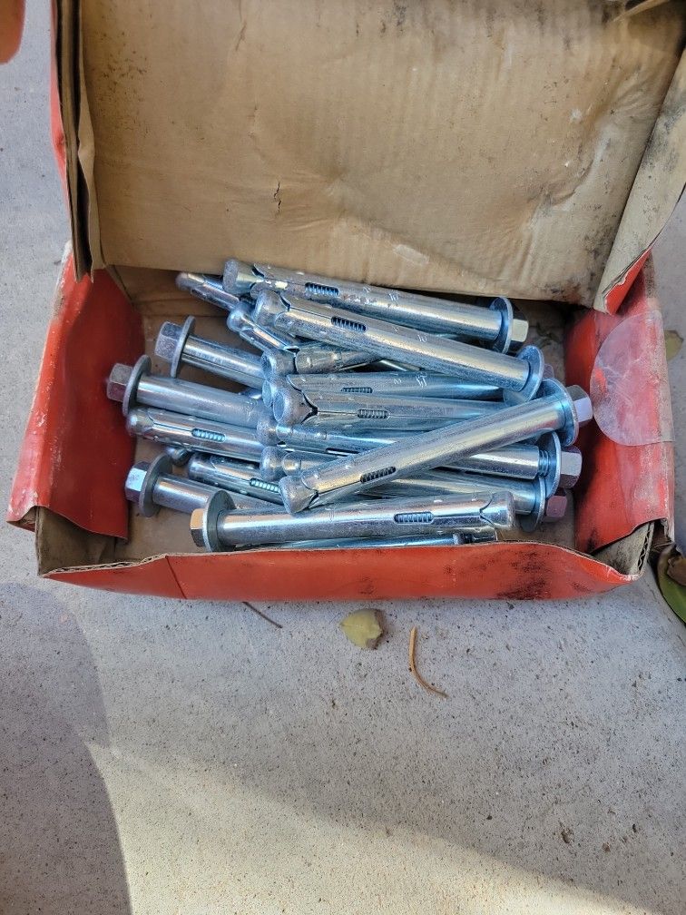 1/2 in. x 4 in. Zinc-Plated Steel Hex-Nut-Head Sleeve Anchors