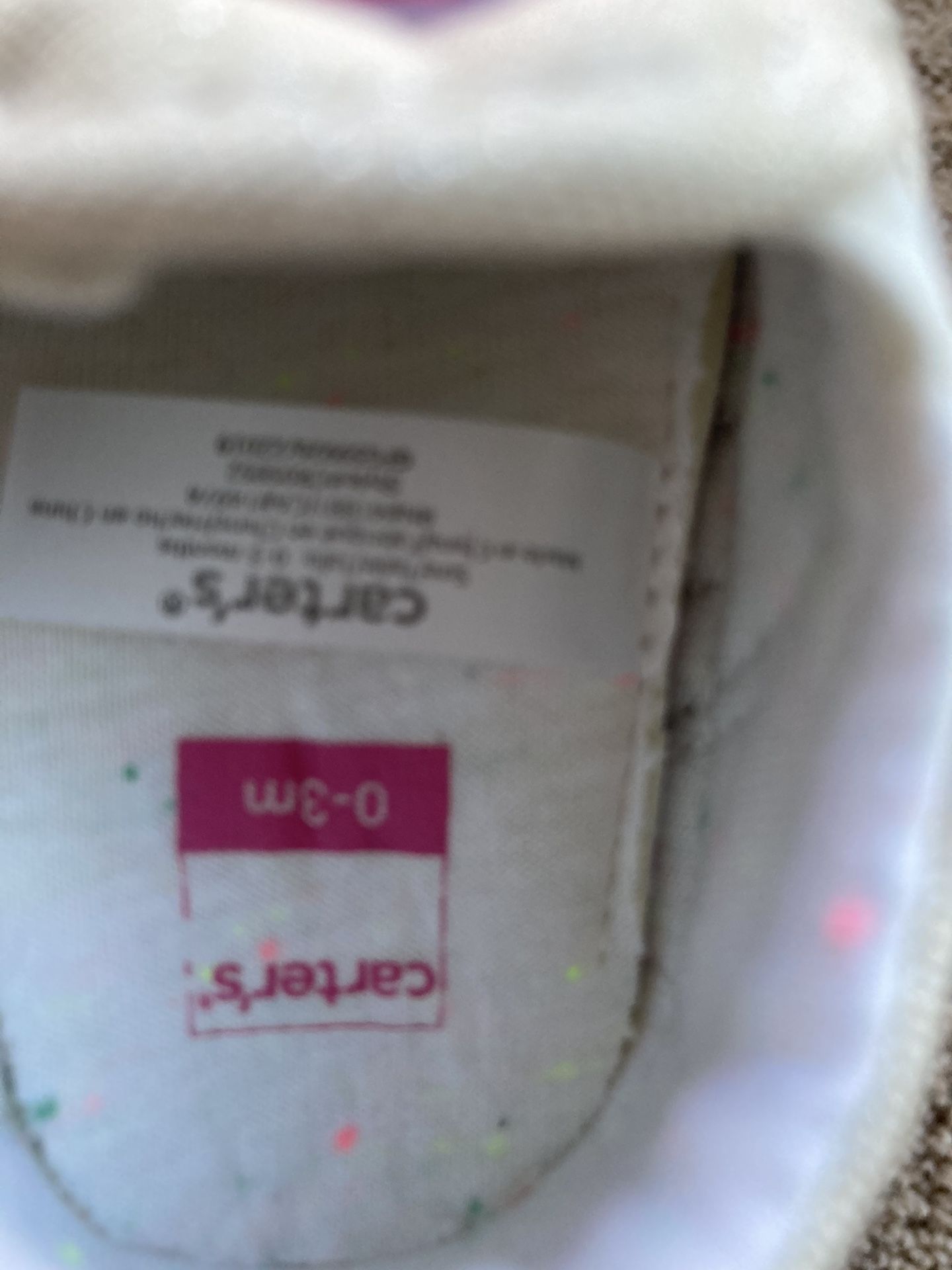 Baby Girl Shoe 0-3 Months
