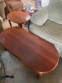 Vintage 3- Piece Living Room Coffee Table Set 100% Cherry Wood