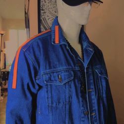 Jeans Jacket Bone Cross Size Xl 