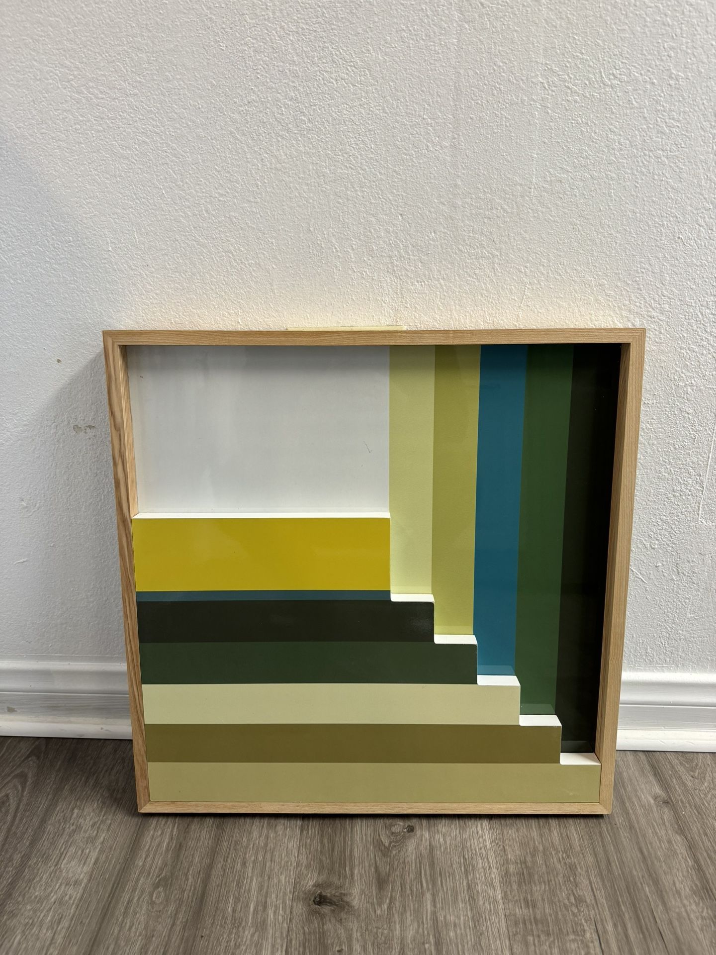 West Elm Colorblock Lacquer Square Dimensional Wall Art by Margo Selby