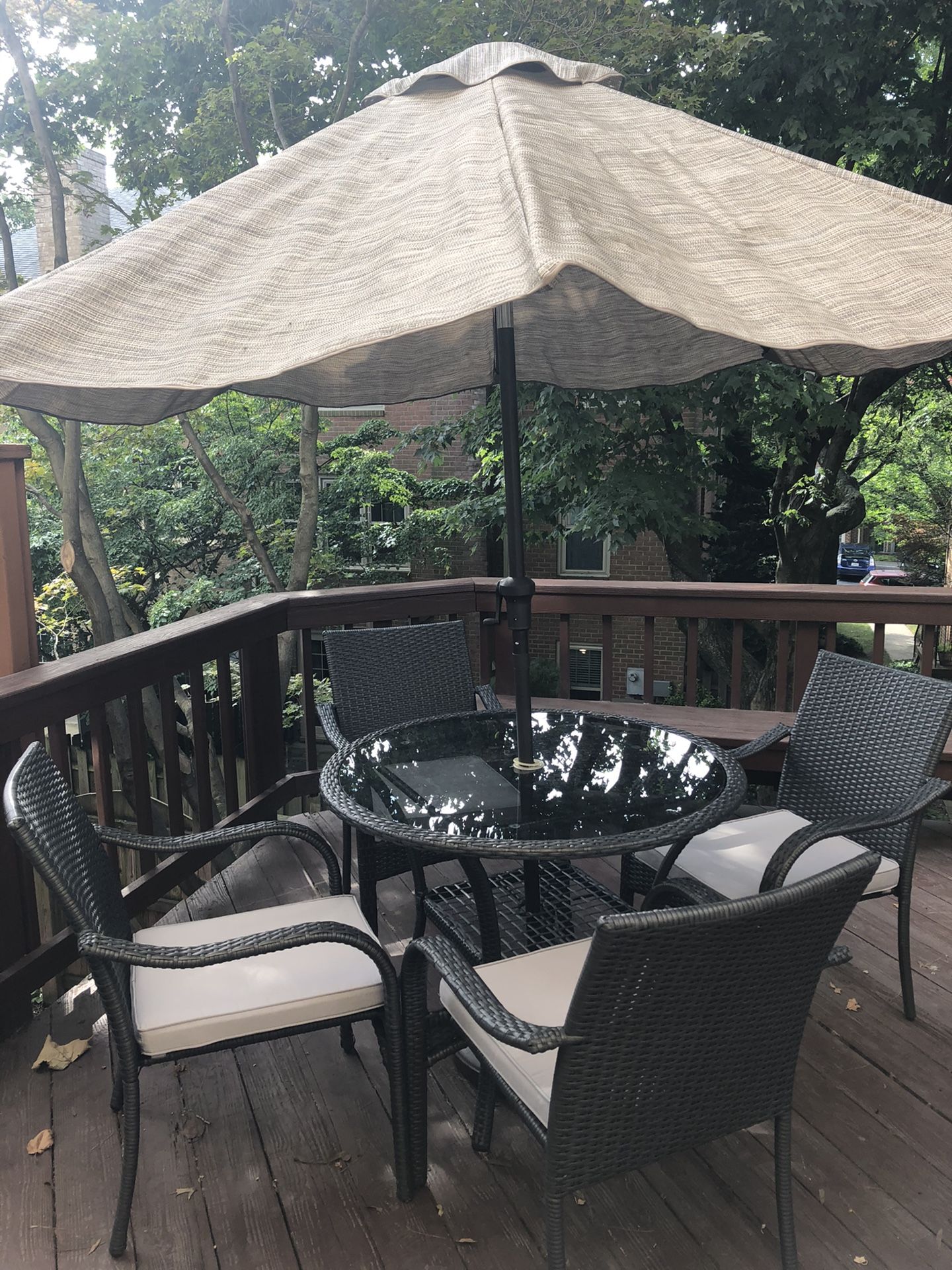 Patio and umbrella set for sale