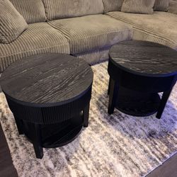 Solid Wooden Side Tables (set of 2)