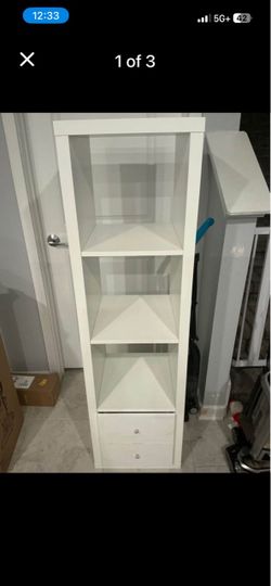 IKEA White Tall Narrow Storage Cabinet- Perfect for Bedroom/Bathroom
