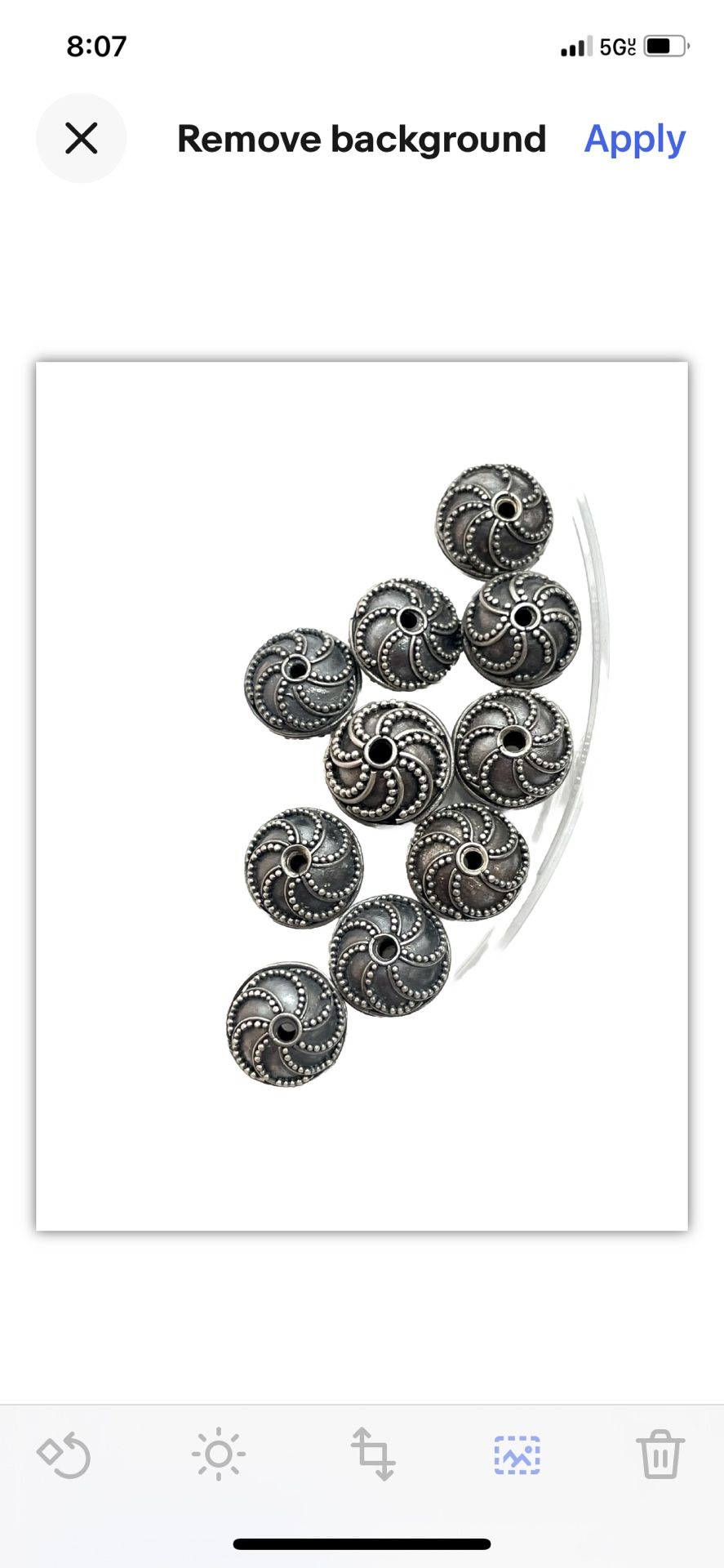 Sterling Silver Swirl Beads