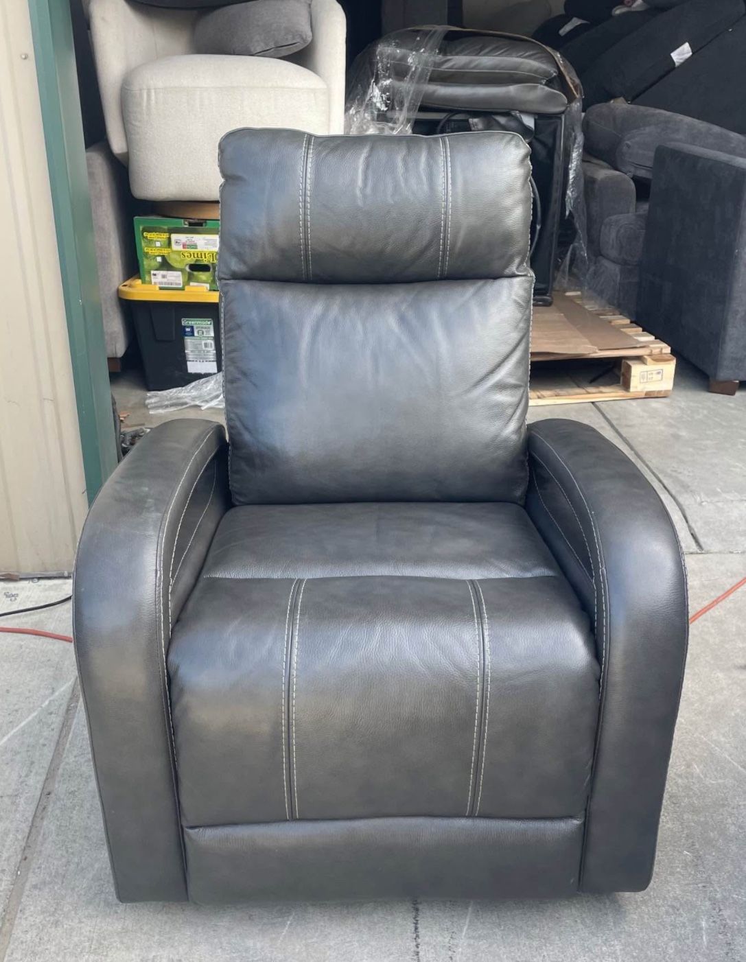 LEATHER POWER RECLINING CHAIR
