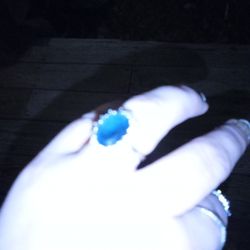 Sterling Silver Ring W/ Cz Stones 