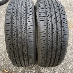 X181 225 55 19 99H  Bridgestone Ecopia H/L 422 Plus —2 used tires 80%-90% life
