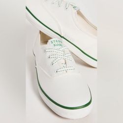 Keds x STAUD Champion Sneakers Women’s 11 White Green Canvas Lace Up New WF68315