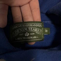 blue Bright Denim Tears Hoodie