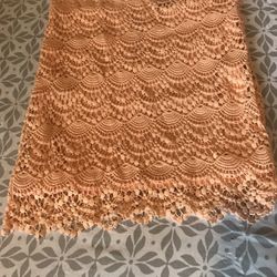 Peach Duchess Lace Skirt 