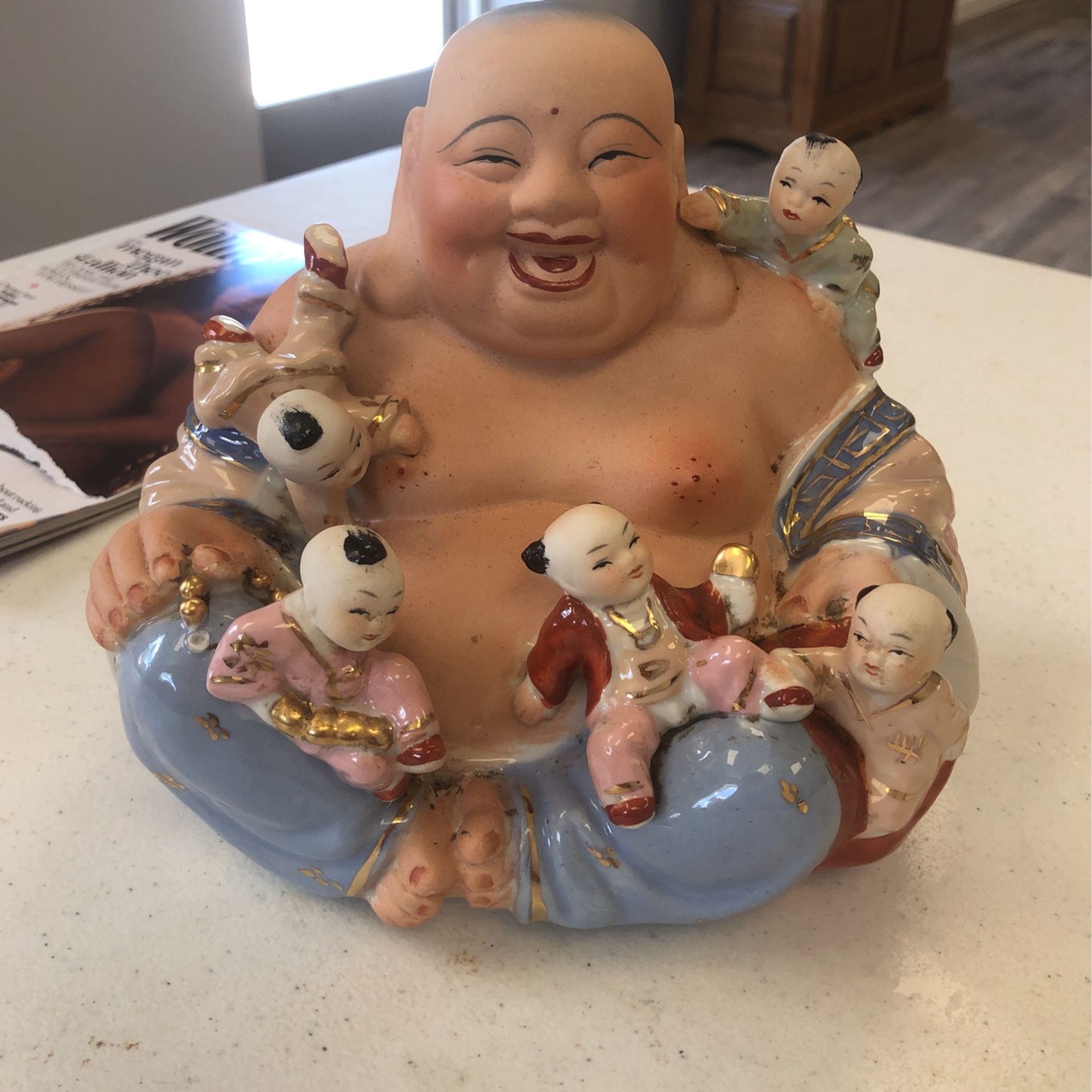 20th Century Vietnamese Hand Porcelain Buddha Sculpture 
