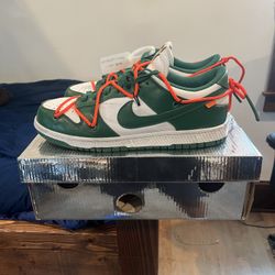 Off White Nike Sb Dunks Pine Green Size 11