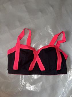 Balini sports bra black/hot pink crossover activewear top