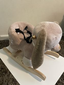 Nattou Rocking Animal, Apple, Rabbit, Seat Belt Included,