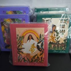 5 New Hinkler Illustrated Jigsaw 500 Piece Puzzles Radiate-Plant- Women