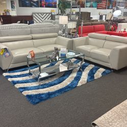 Grey Sofa&Loveseat Available In Black & White 