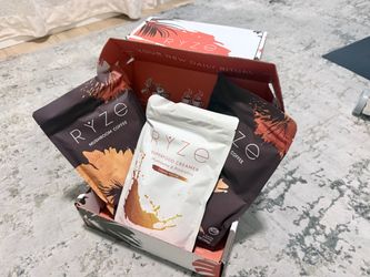 RYZE Mushroom Coffee Kit - 2 Coffee Bags + Vanilla Creamer, New Sealed