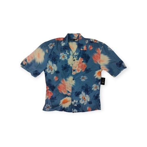 Inc Jackson regular fit floral print button down camp shirt