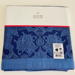Beautiful Blue Square Tablecloth - Brand New  47” X 47”