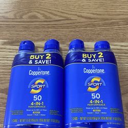 2 Coppertone Sunscreen Twin Packs