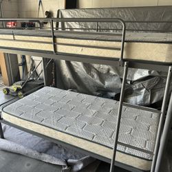 Twin over twin bunk bed with mattresses 