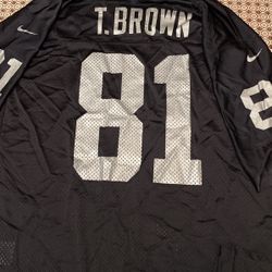 90’s Nike Vintage Tim Brown Raiders  Jersey Large
