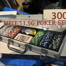 300 Piece Poker Set In Aluminum Carrying Case W/ Cards - Professional 11.5g