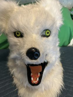 Realistic Furry Dog Head Mask