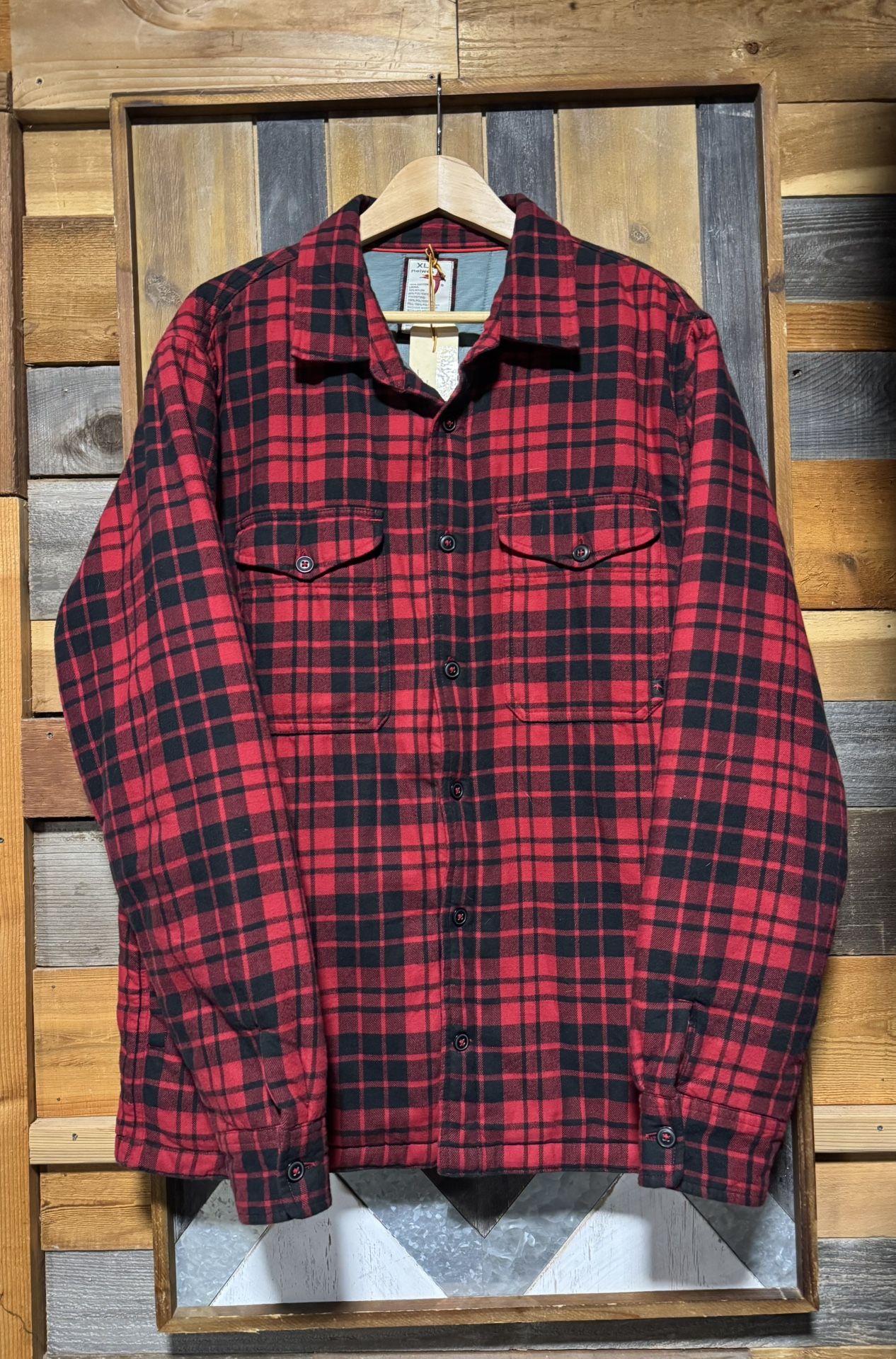 Relwen Quilted Flannel Shirt Jacket
