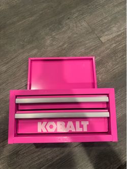 kobalt, tool box, pink