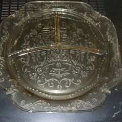 Depression Glass Serving Tray