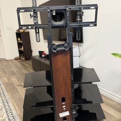 Media Stand with Swivel TV Mount