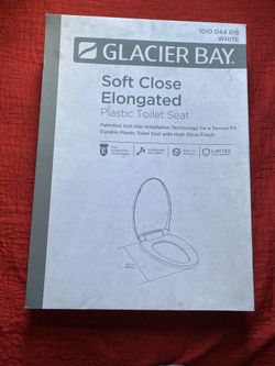 Glacier Bay Soft Close Elongated Plastic Toilet Seat