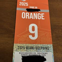 Miami Dolphins Vs Tampa Bay - Orange Parking Pass