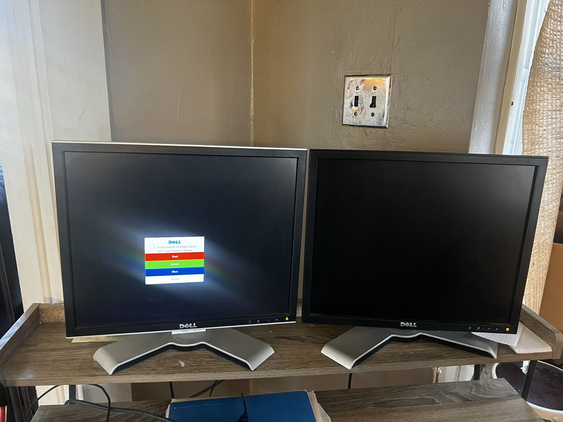 2 Dell Monitors And Small Docking Station