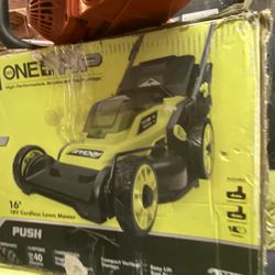 Ryobi  Hp Lawmower New 18v 2 Batteries And Charger 