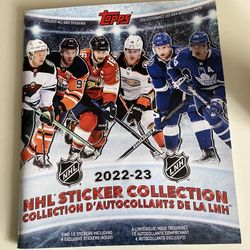 2022-23 NHL Sticker Book w/ All Stickers 