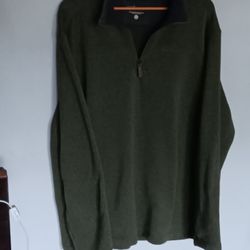 G.h. Bass & Co  Quarter Zip Sweater Size Xl Hunter Green
